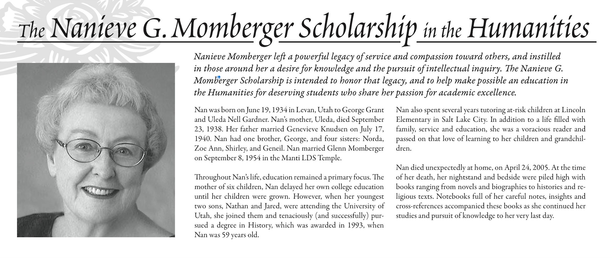 Momberger Scholarship